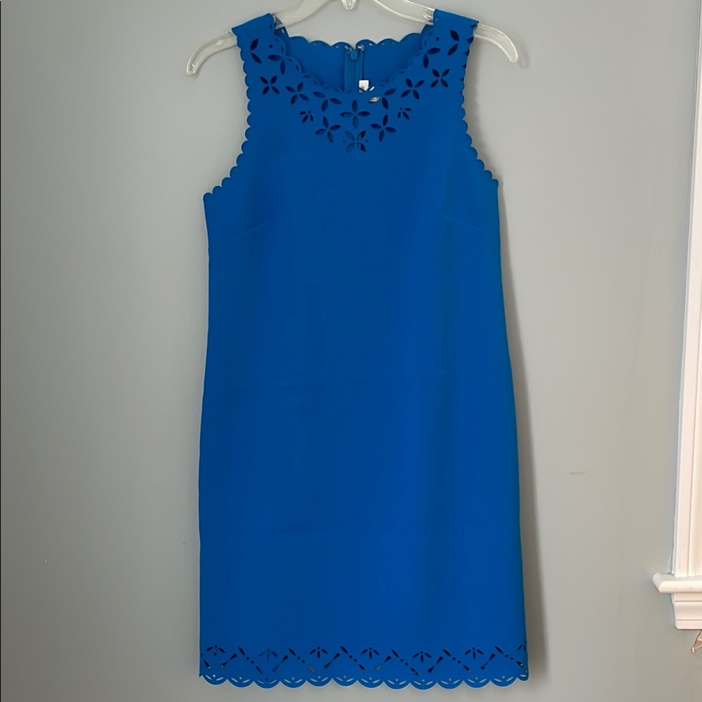 J. Crew Sleeveless Sheath Dress: Bright Blue, Size 4